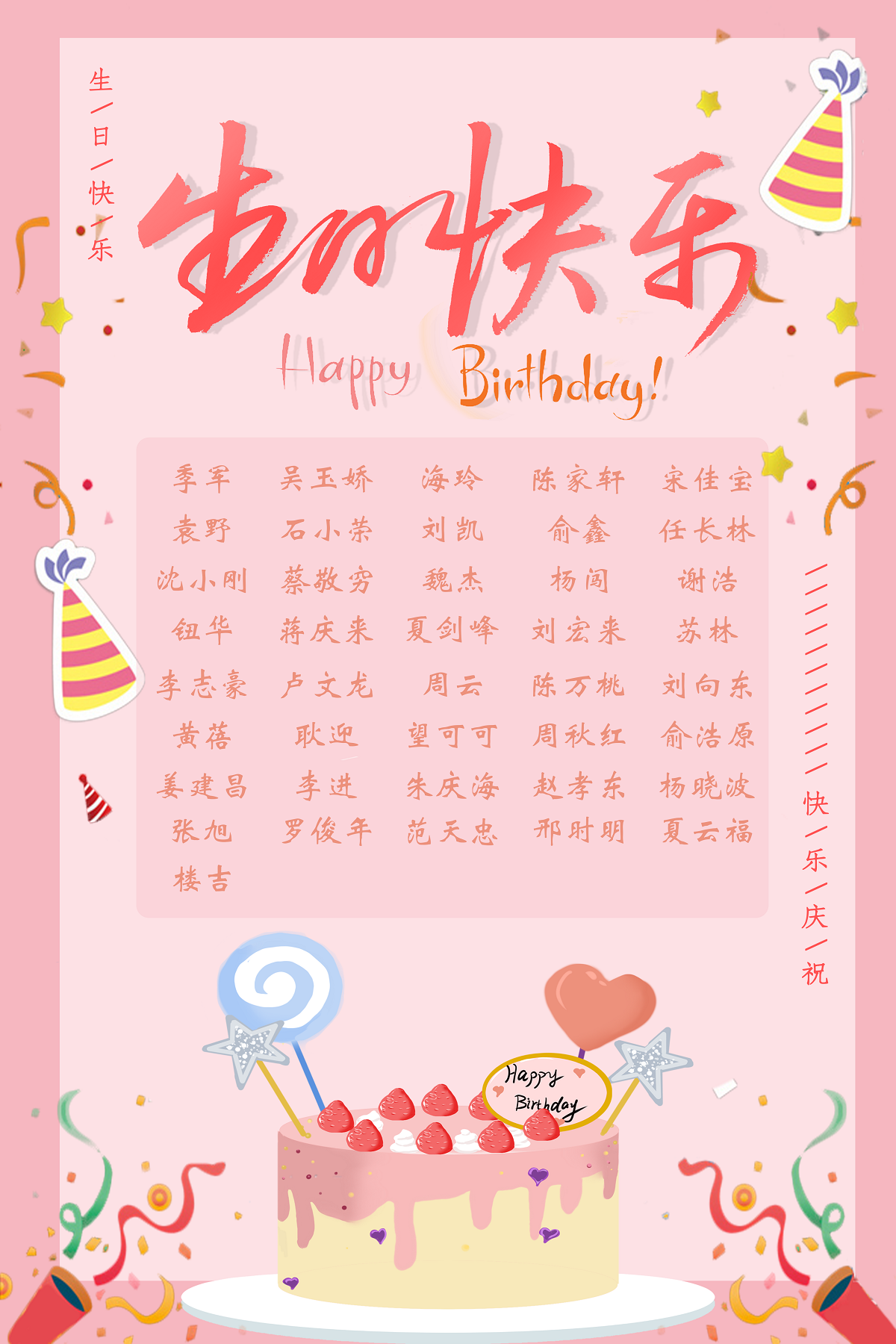 【生日祝?！抗ё?月生日的員工生日快樂！